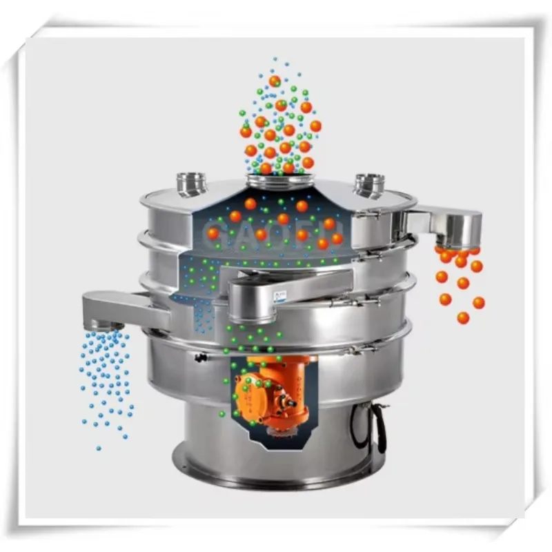 Chocolate Candy Granules Separation Sorter Machine Multi-classification Rotary Vibrating Screen Sieve for Food