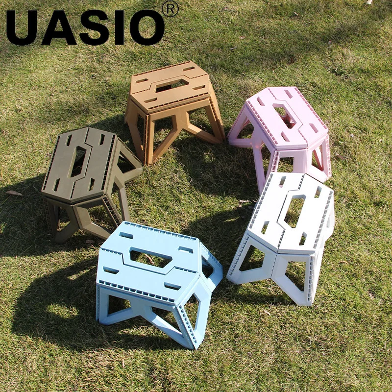 Outdoor Camping Thickened Plastic Portable Folding Step Stool Lightweight Anti-Skid Non-Slip Design Collapsible Fishing Stool