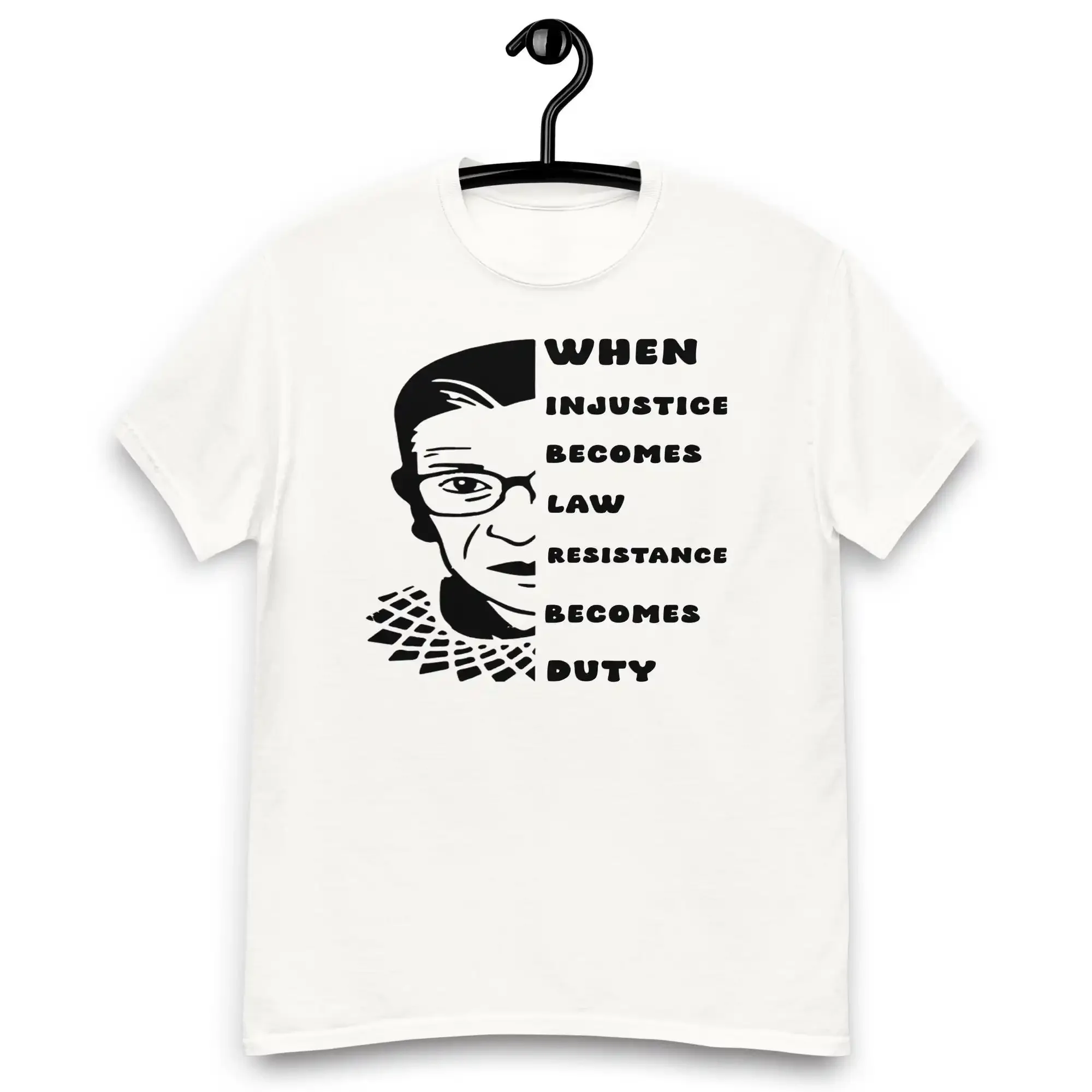 Quand l'injustice devient la loi, la résistance est un devoir, t-shirt pour femmes RBG