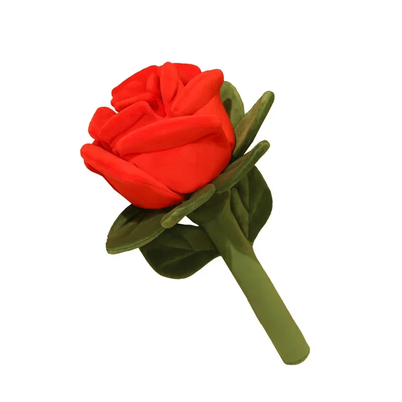 Romantic Rose Plush Toy PP Cotton Simulated Flower Soft Pillow Rose Plant Doll Valentine's Day Gifts for Girls Toys Home Decor