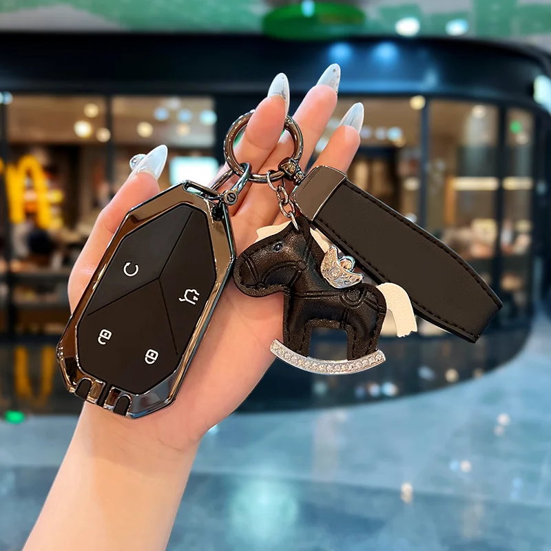غطاء حافظة مفتاح بعيد ذكي لسلسلة مفاتيح السيارة BYD Leopard 5 حماية ممتازة FANGCHENGBAO BAO 5 BAO 8 BAO 3 متوافق