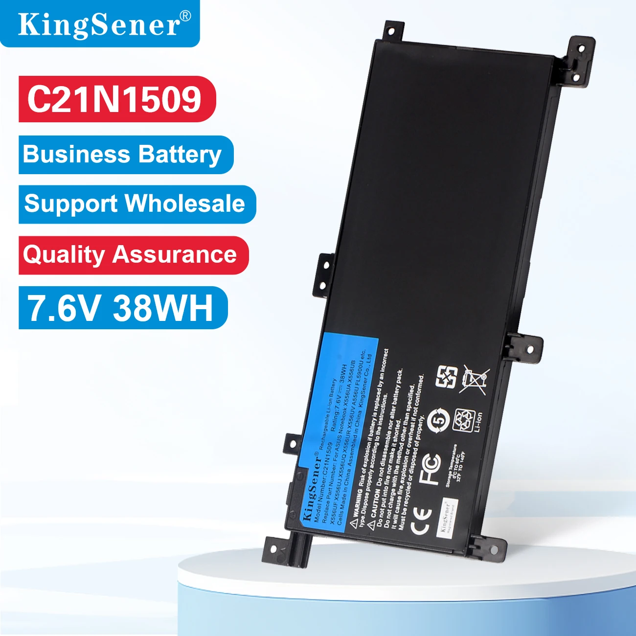 

KingSener 7,6 V 38WH C21N1509 Аккумулятор для ноутбука ASUS X556U X556UA X556UB X556UF X556UJ X556UQ X556UV A556U F556UA K556UA K556UV