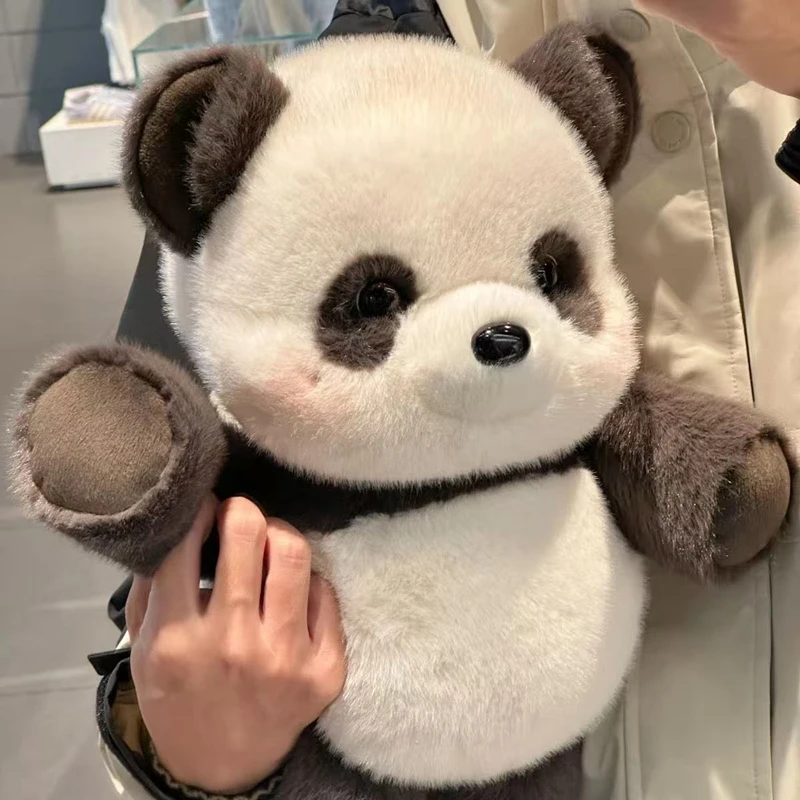 Kawaii Running Panda Plush Doll Soft Fluffy Stuffed Animal Lovely Panda Toy Great Birthday Christmas Surprise Gift For Kid Teens