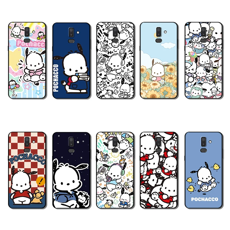 Samsung J4 J5 J6 Plus  Prime J7 Core Pro J8 Pochacco  Creative Design Soft Black Phone Case