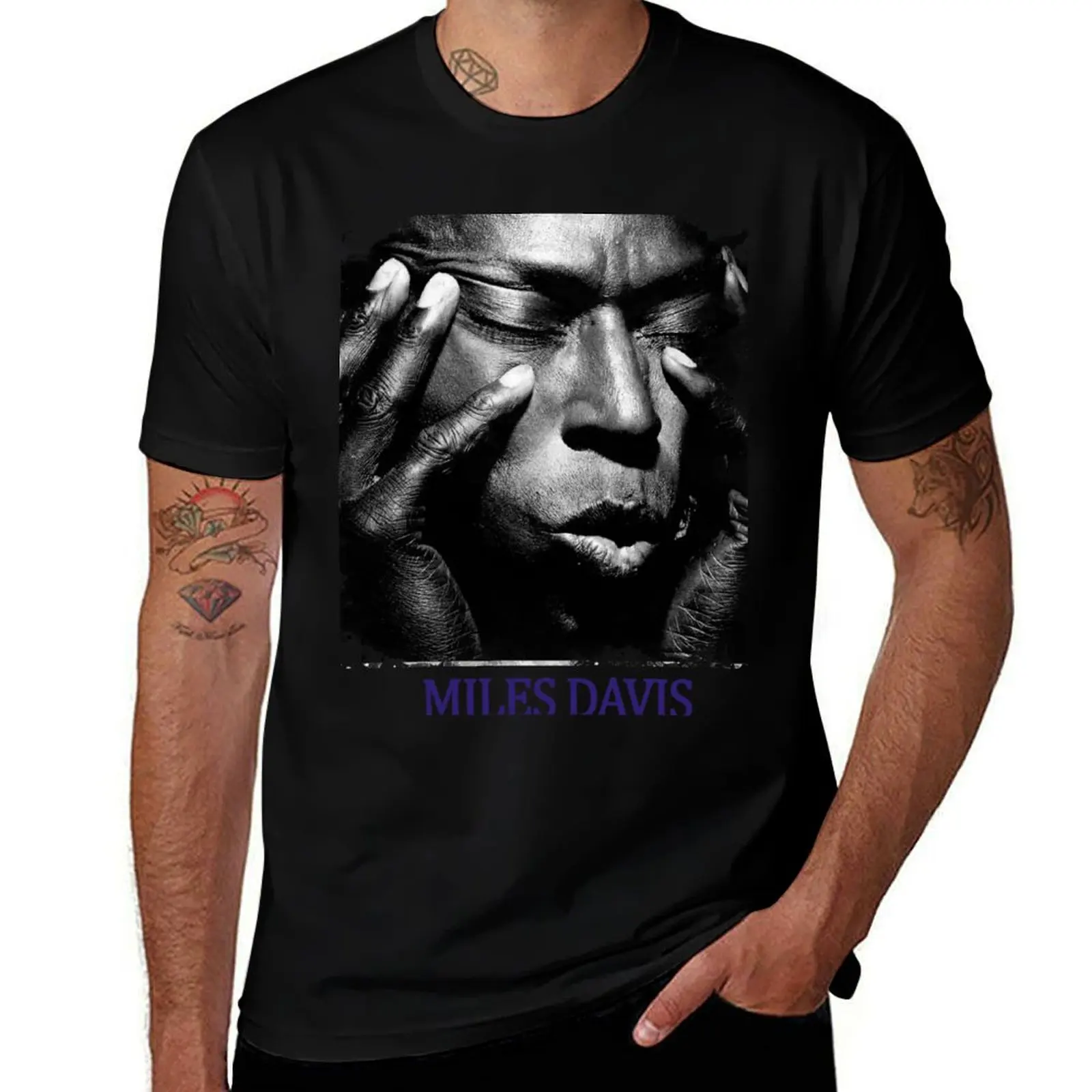 

Футболка Miles Davis Мужская футболка для любителей спорта Одежда в стиле хиппи Забавная футболка мужская дизайнерская одежда