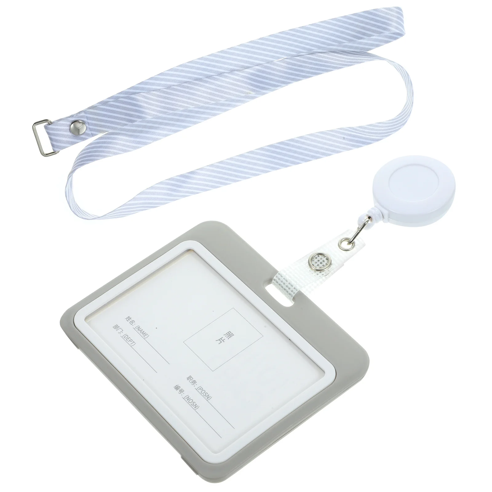

2Pcs Horizontal Id Badge Holders Transparent Card Sleeves Anti-Scratch Protector for Name Cards Game Cards Office