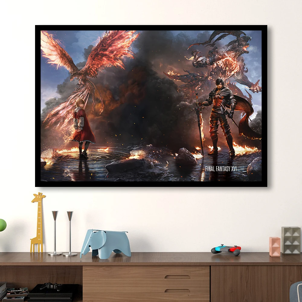 《FF16》Video Game Canvas Poster Final Fantasy XVI HD wall art decorative painting Home Decor Painting Alternative Artwork Gift