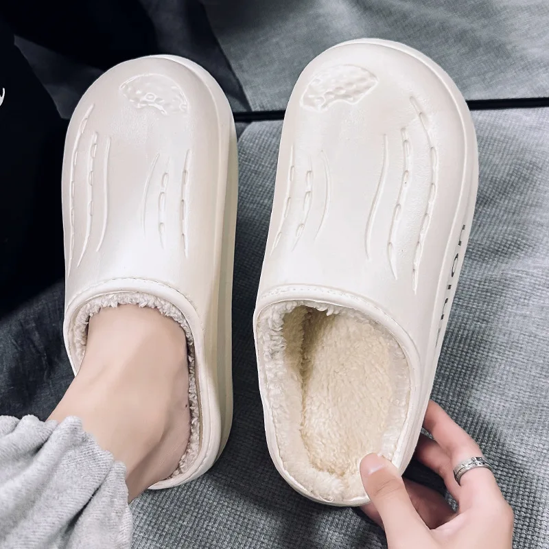 

Зимние легкие хлопковые тапочки для пар, домашняя теплая мужская нескользящая хлопковая обувь на флисовой подкладке, мягкая