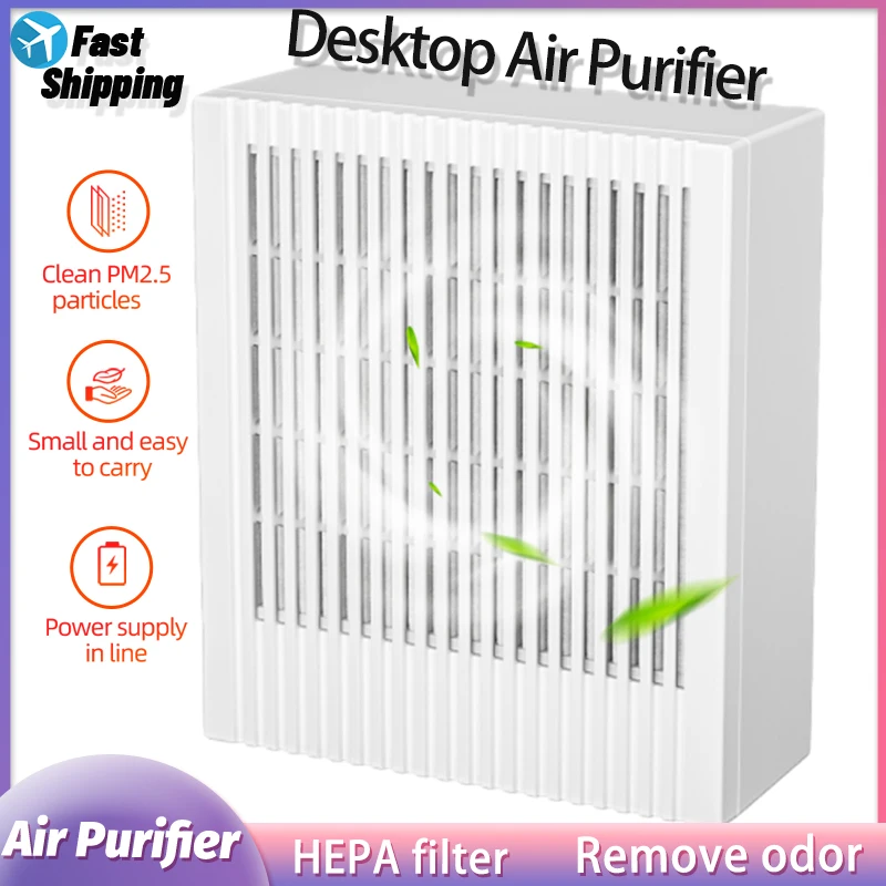 Xiaomi Youpin Air Purifier Compact Portable Type-c Air Cleaner HEPA Filter PM2.5 Purification Adsorption Remove Secondhand Smoke