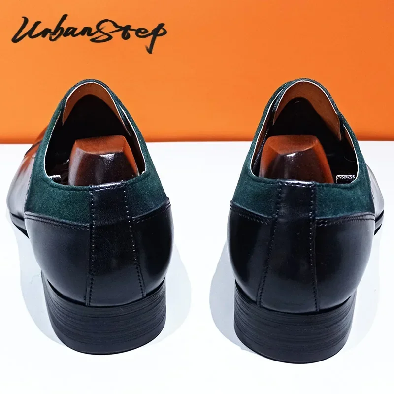 ITALIAN MEN OXFORD SHOES SUEDE GREEN MIX BLACK CASUAL MENS DRESS SHOES LACE-UP WEDDING OFFICE BUSINESS LEATHER SHOES MEN