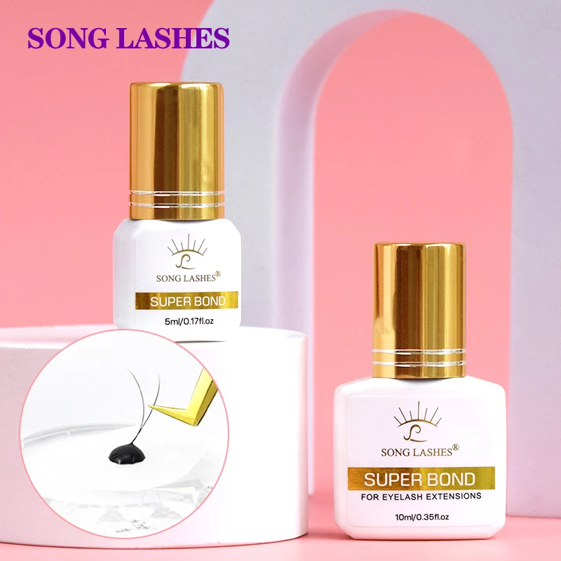 Song Lashes Super Bonding Glue for Eyelash Extension 5ml/10ml Volume 1-2 sec Fast DryingTime High Quality Eyelash Glue
