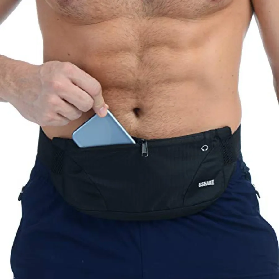 

Running Belt, Men or Women Ultra Light Bounce Free Waist Pouch Bag Fitness Workout Belt Sport Waist Pack Exercise Waist Bag for