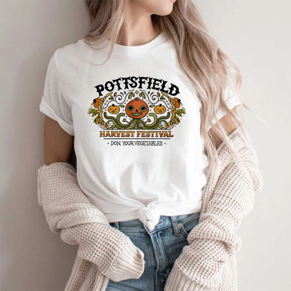 

Pottsfield Harvest Festival T-shirt Over The Garden Wall Tshirt Pumpkin Halloween Tees Don Your Vegetables Vintage Graphic Tee