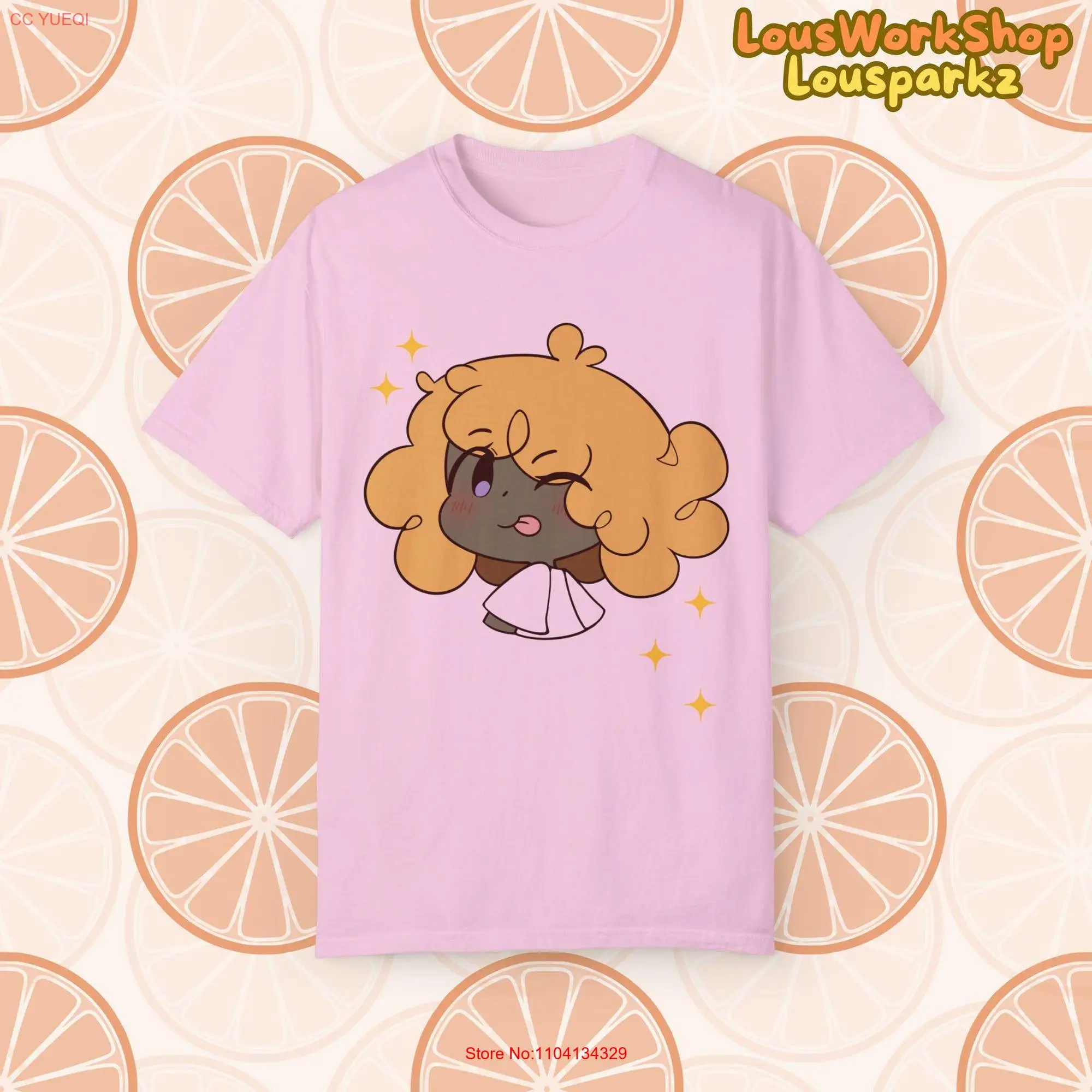 Cute Tangerine Character T shirt Ginger long or short sleeves