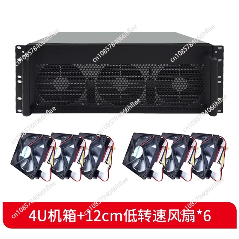 4U Multi-Graphics Card Chassis 6/8 Graphics Card IDC Room Rack Server GPU Industrial Control Computer Violent Fan