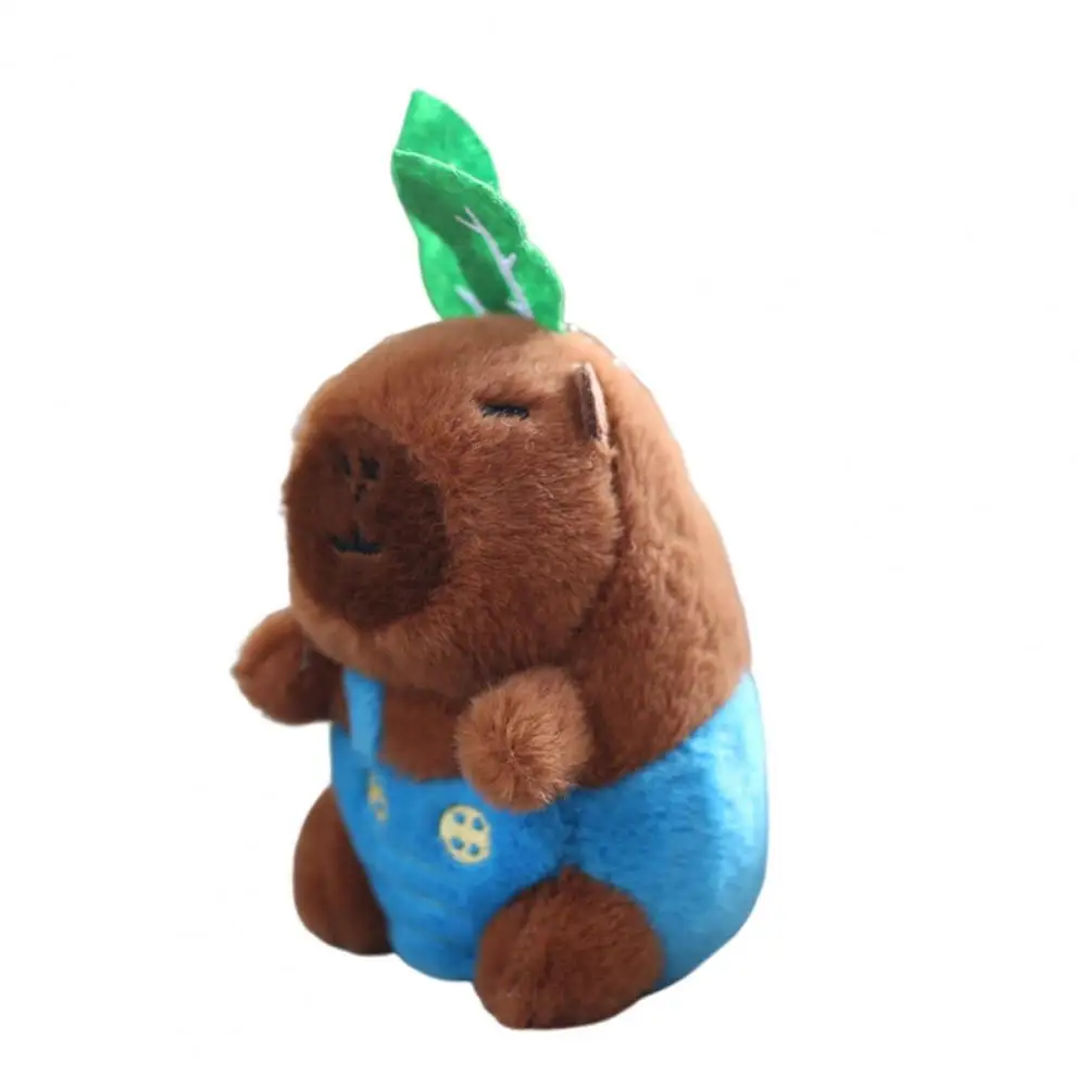 Cute Doll Pendant Cute Capybara Plush Doll Toy Set for Girls Cartoon Overalls Shape Stuffed Keychain Pendant for Women