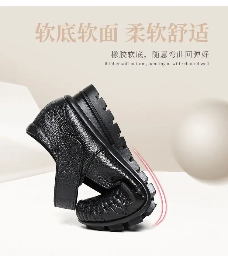 Neue Ankunft Herbst Frauen Schuhe Wohnungen Mary Jane Leder Mokassins Ballett Schuhe Casual Schwarz Loafers Damen Schuhe – Detail 16