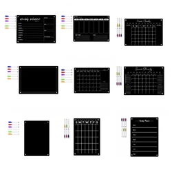 Fridge Magnetic Calendar Weekly Planner Magnetic Calendar Chalkboard To-do-list Board for Fridge Grocery Shopping List