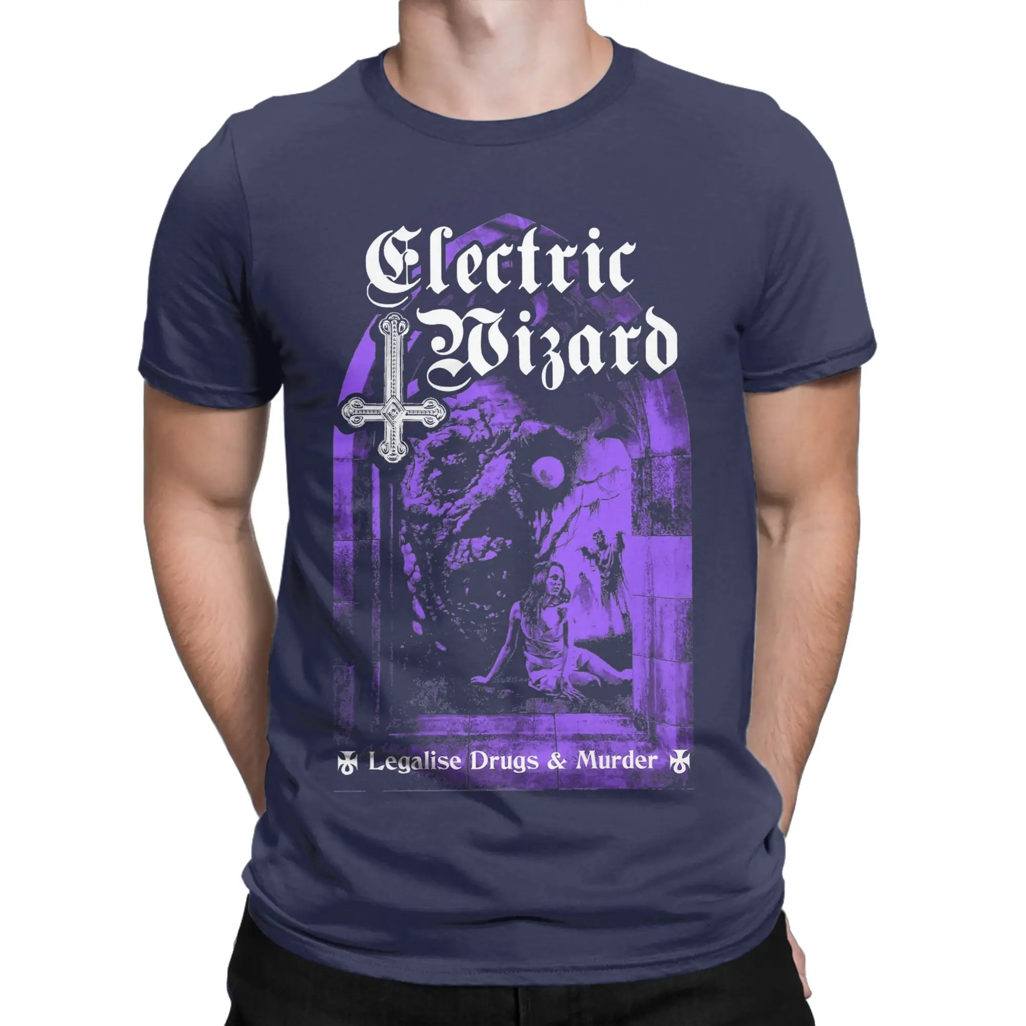 Electric Wizards Legalise it T Shirt Men's  Cotton Casual T-Shirts Crewneck  Tee Shirt Short Sleeve Tops Plus Size