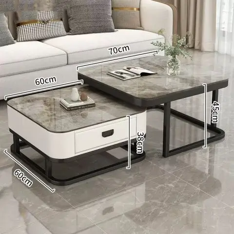 

Light luxury coffee table, living room, home modern simple small apartment, Internet celebrity square glass