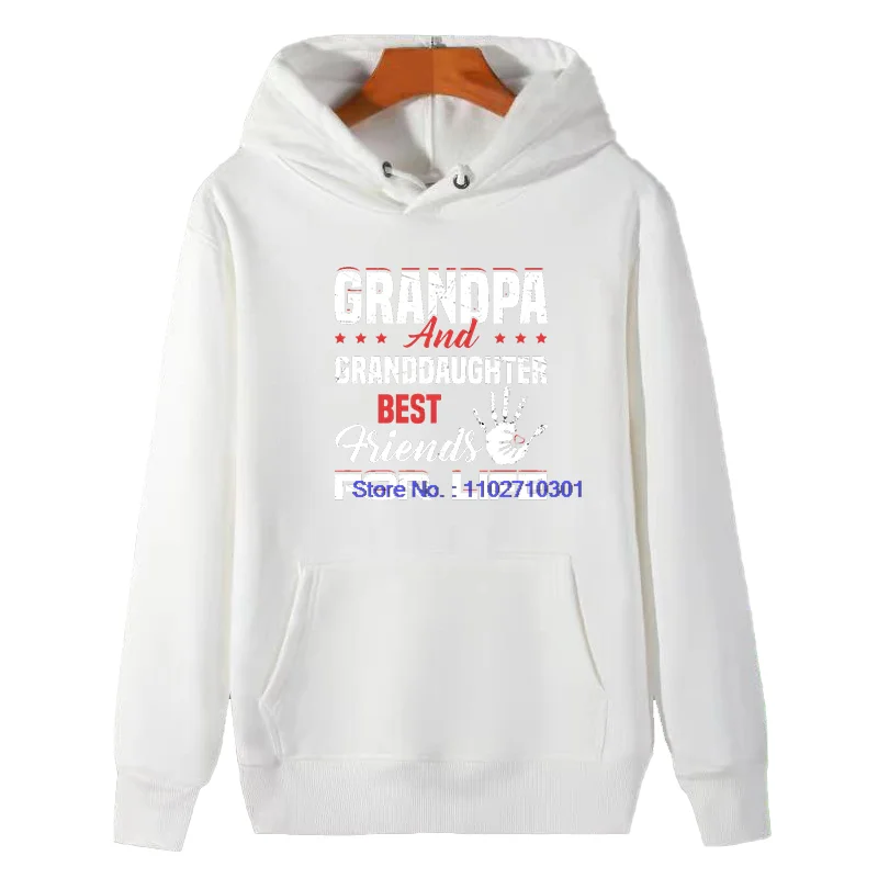 أزياء سميكة سترة هوديي الجد والحفيدة أفضل أصدقاء مدى الحياة الجرافيك قمصان سويت شيرت بقلنسوة الرجال الشتاء سترة #3