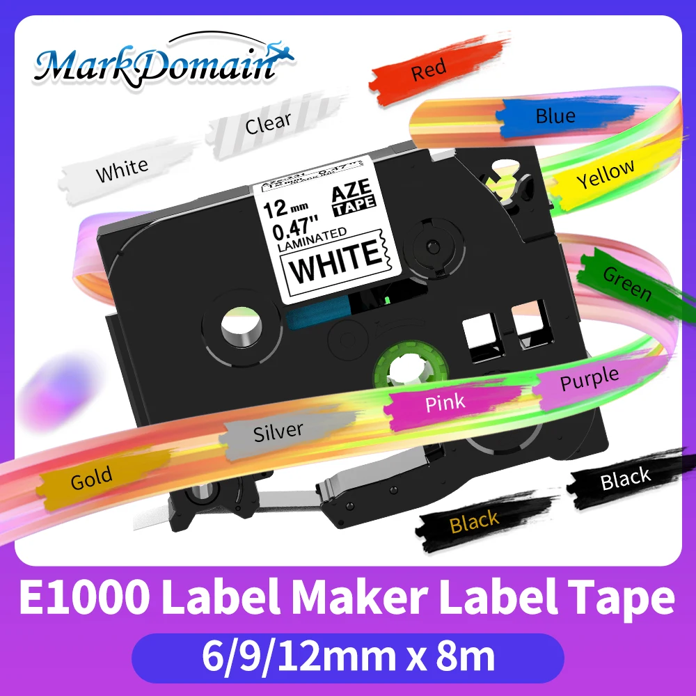 Replace for Brother P-Touch Label Tape Tz Tape 6-12mm Laminated White TZe-231 Compatible with Brother Ptouch Label Maker Tape