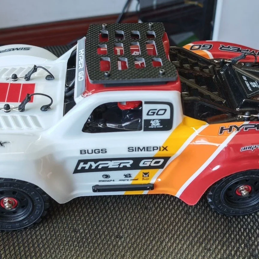 MJX Hyper Go 14211 ألياف الكربون حامل الحقائب حامل سقفي سقف درع حماية 1/14 RC ترقية أجزاء السيارة الملحقات