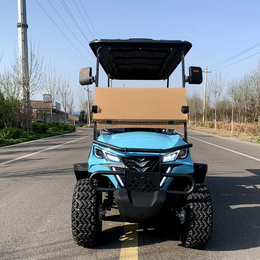 Luxurious Design Golf Cart 6 Seats 5000W AC Motor Electric Golf Cart With Forward/Reverse Taillights And Emergency Flashers