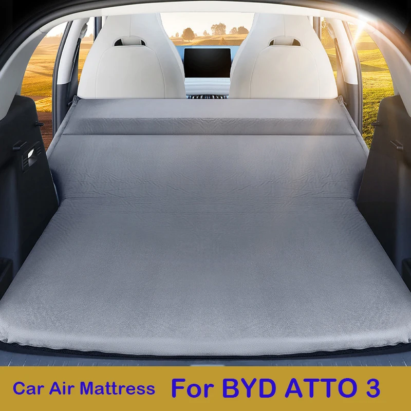 Car Air Mattress For BYD ATTO 3 Travel Bed with Air Pump Self-driving Inflatable Couch Outdoor Camping Rear Sleeping Mat