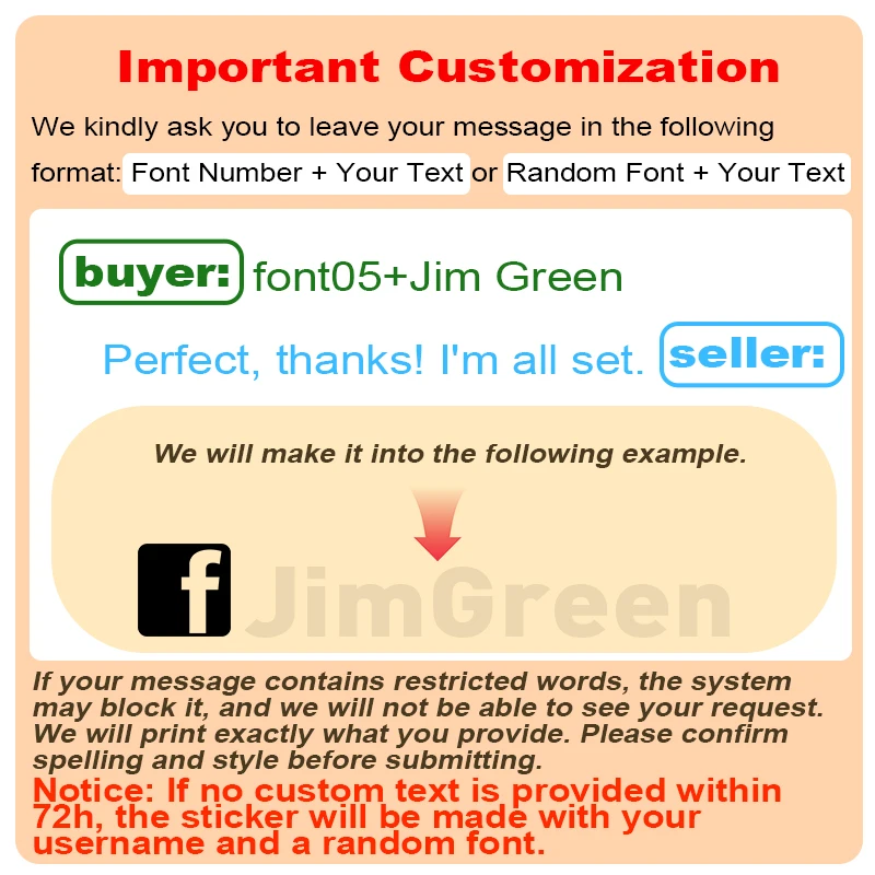 Stiker Nama Facebook Kustom – Stiker Mobil Personal untuk Kreator & Pengemudi |   Vinyl PVC Tahan Air, Mudah Dipasang, Tahan Lama