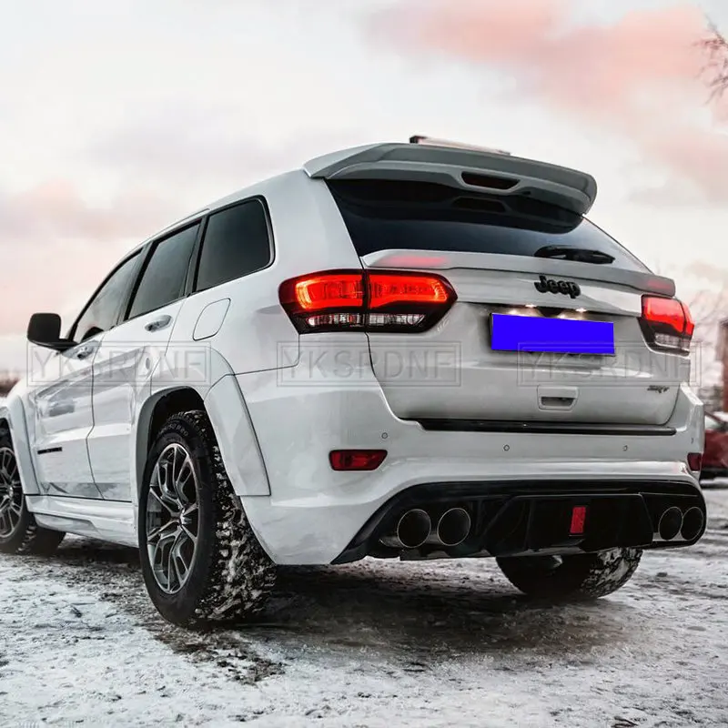 Factory ABS Carbon Fiber Rear Roof Spoiler And Mid Spoiler For JEEP Grand Cherokee 2014 2015 2016 2017 2018 2019 2020