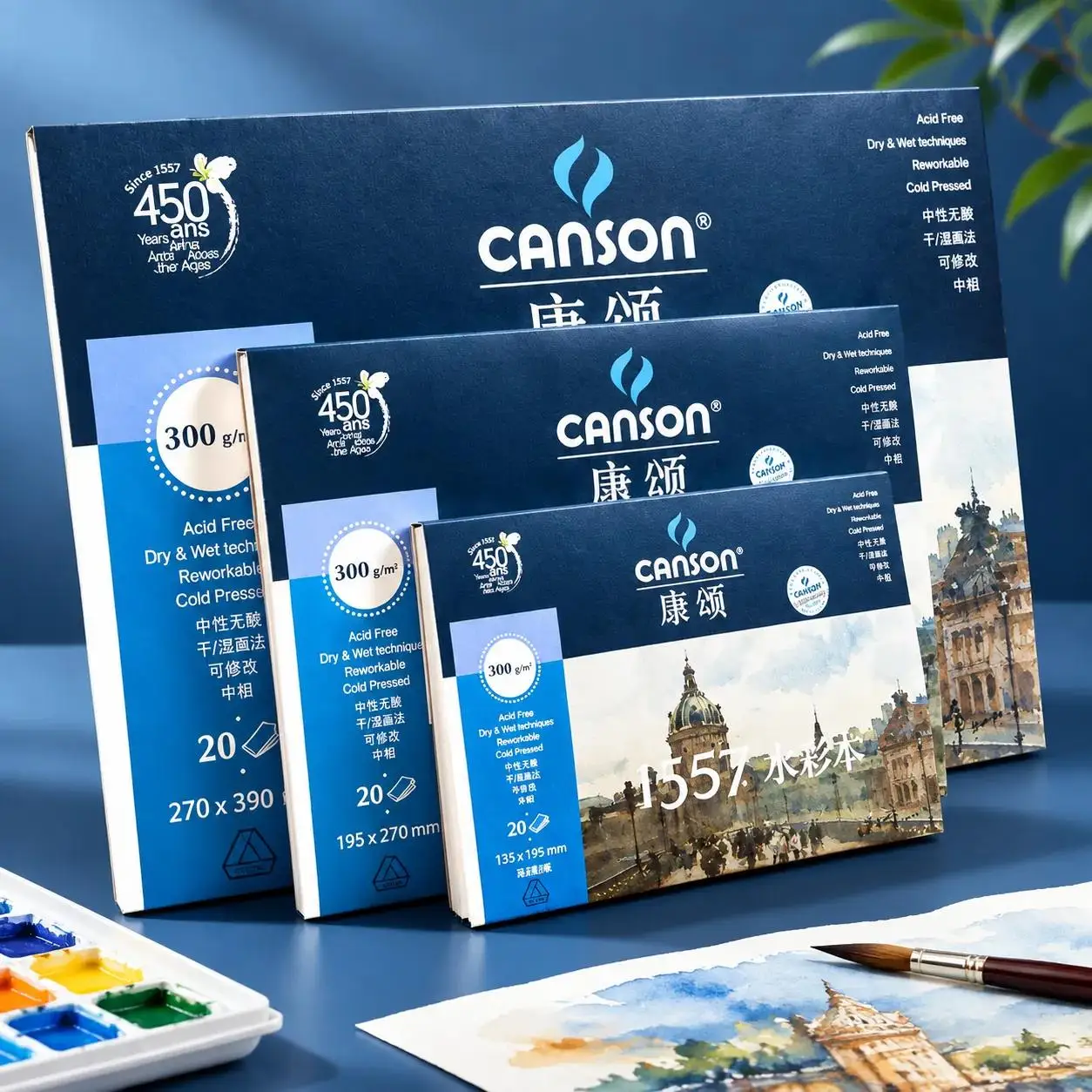 A5/A4/32K/8K Watercolor Paper Pad 300g 20 Sheet Acid-Free Artist Hand Painted Sketch Book Painting Paper for Mixed Media Drawing
