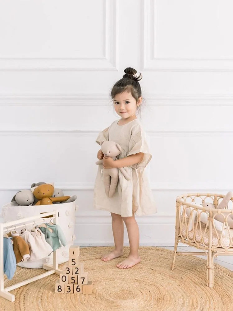 Ins nórdico bonito dos desenhos animados coelho urso boneca bebê calmante boneca foto adereços para crianças presentes do feriado