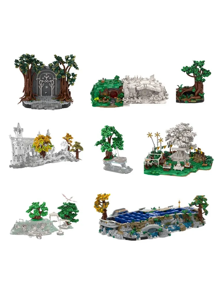 Rivendell Expansion MOC-bouwstenen voor set 10316 Elven Scene Assembly Bricks Kit Collection Gift - afbeelding 2