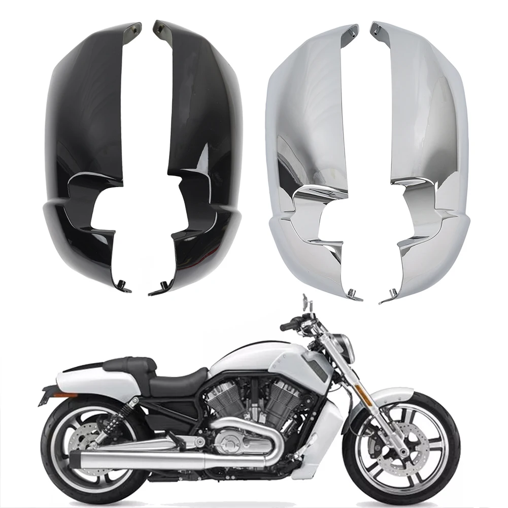 1 Pair Motorbike Radiator Side Covers Shrouds Protector For Harley VRSCF V-Rod Muscle 2009-2017 ABS Glossy Black/Chrome