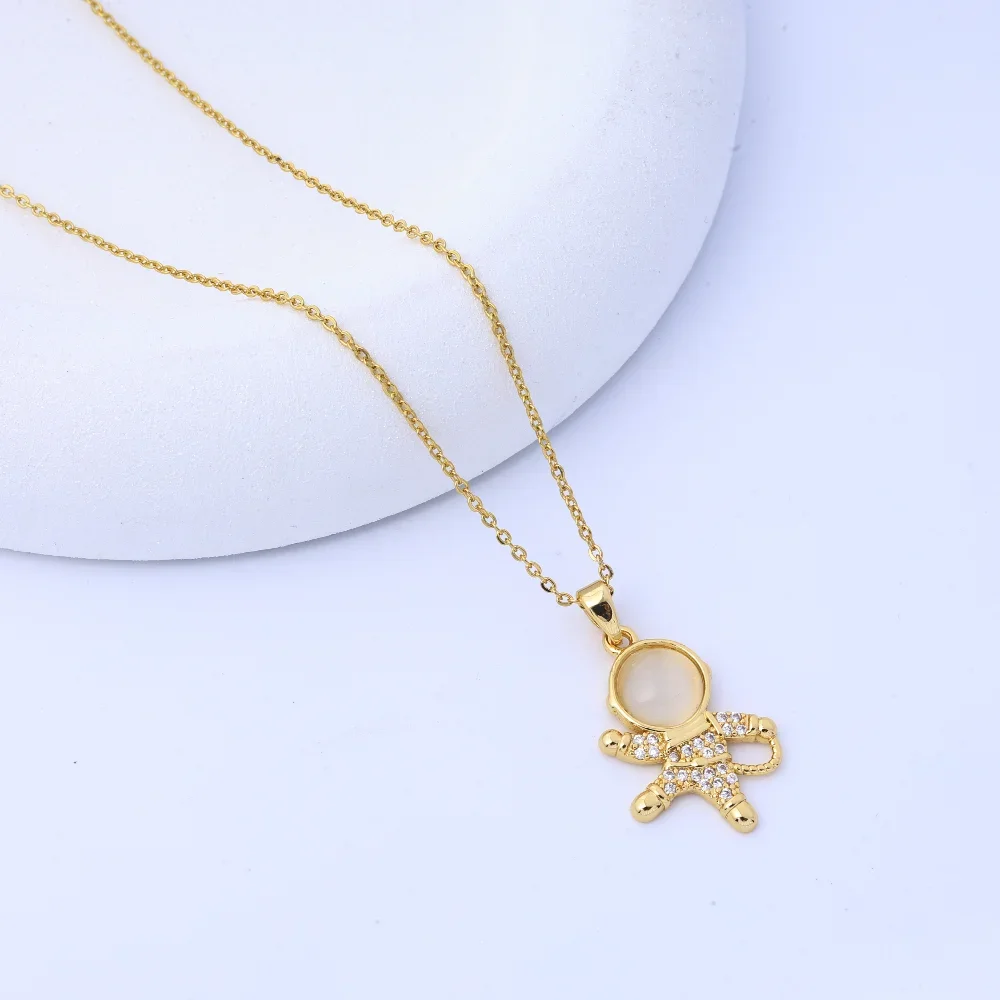 قلادة جميلة للنساء - قلادة رائد فضاء كوكب فريدة من نوعها، تصميم دوبامين راقي، هدية مثالية لها، ساخنة عبر الحدود