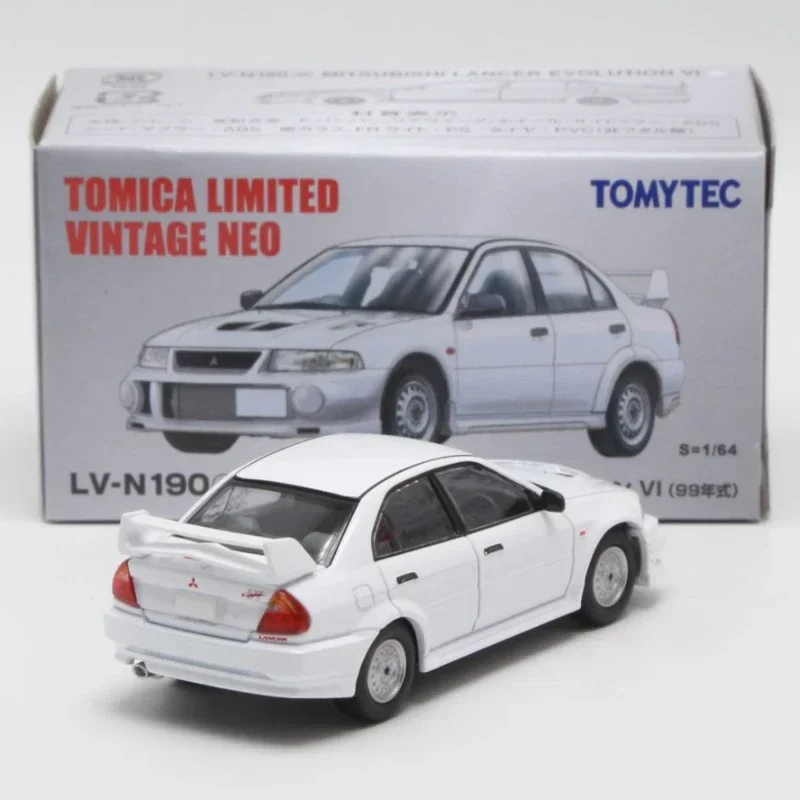 TAKARA TOMYTEC Tomica TLV 1/64 N190e 랜서 RS 에볼루션 VI (흰색) 합금 장난감, 자동차 다이캐스트 금속 모델 선물