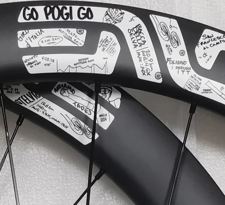 Disc Gravel Carbon Road Bike Disc Tubeless Wheelset Ratchet Personalized Custom Graffiti Sticker Disc Bicycle Wheels 700C