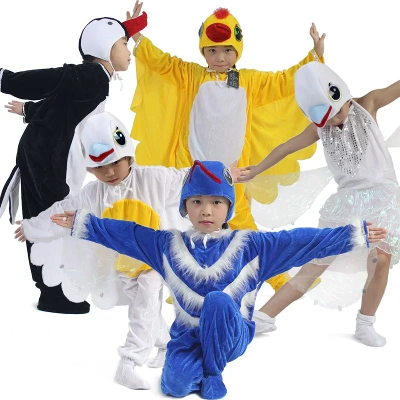 Child Adult Animal Bird Swallow Eagle Oriole Parrot Woodpecker Fancy Dress Jumpsuit Gifts Set Cosplay Halloween Cost MN4