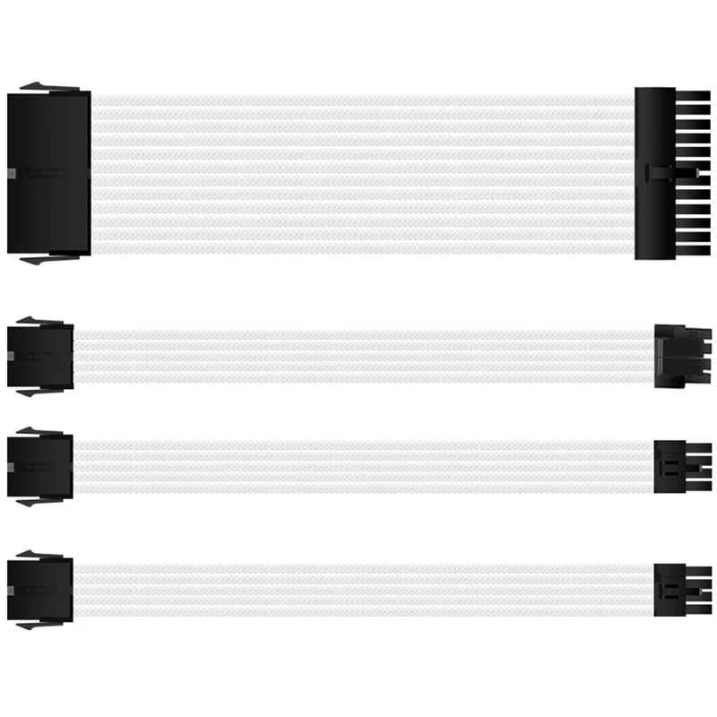 

1Set 30Cm ATX Basic Extension Cable PC GPU CPU Power Supply Sleeved Wire Computer Connectors 24-PIN 8-PIN 4+4PIN