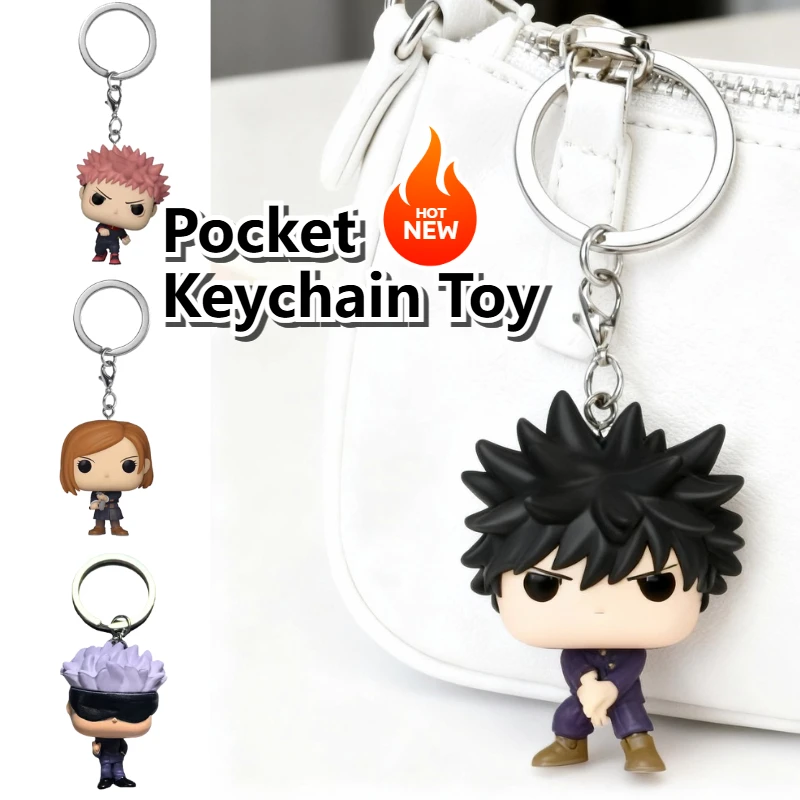 LLavero de bolsillo de Anime japonés, bonito Megumi Yuji Itadori Nobara Kugisaki Satoru, colección de figuras de acción de vinilo, juguetes, regalos de cumpleaños