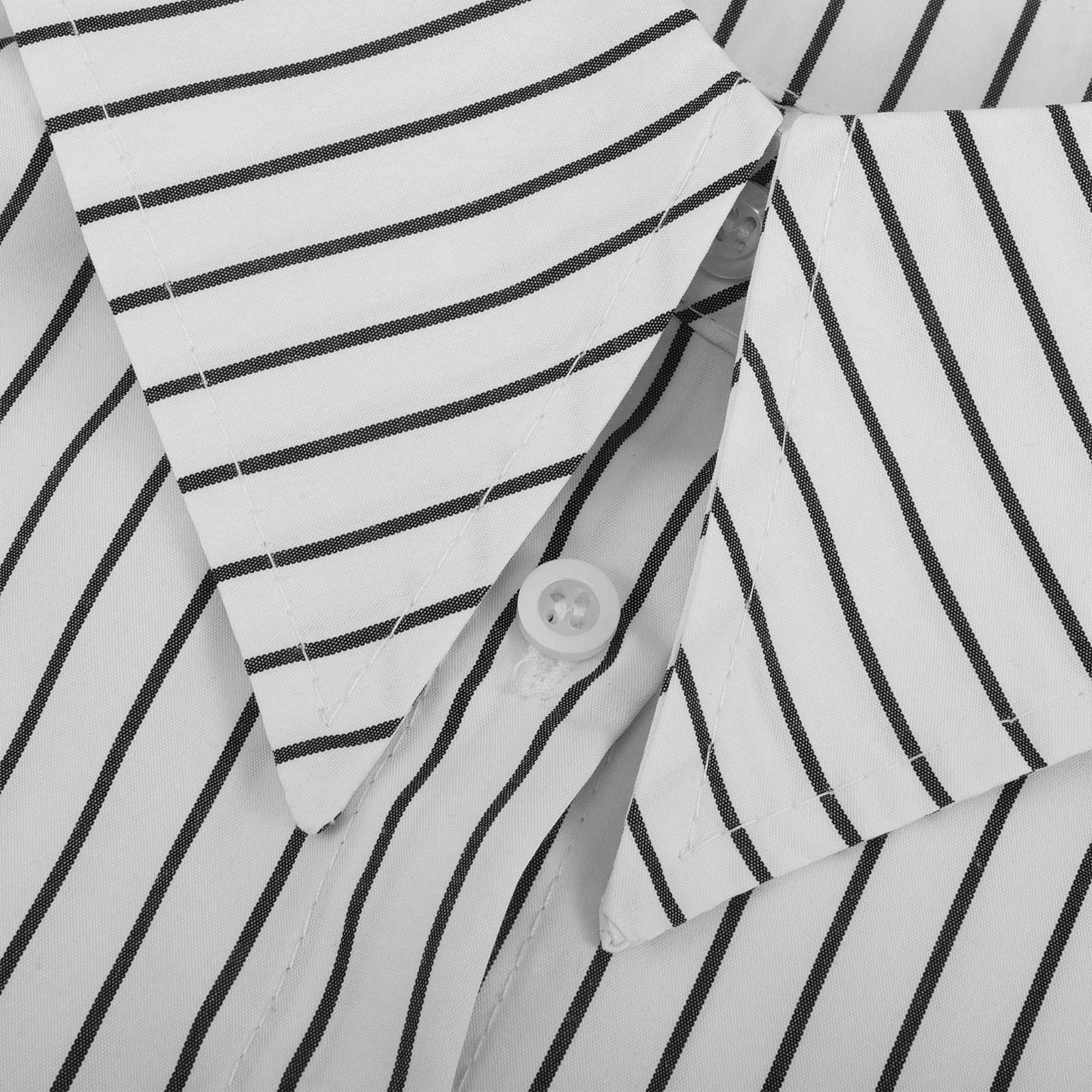 أسود مخطط أبيض وهمية طوق للنساء الرجال ديكي نصف بلوزة انفصال قميص إدراج مناسبة لتاريخ العمل اليومي #5