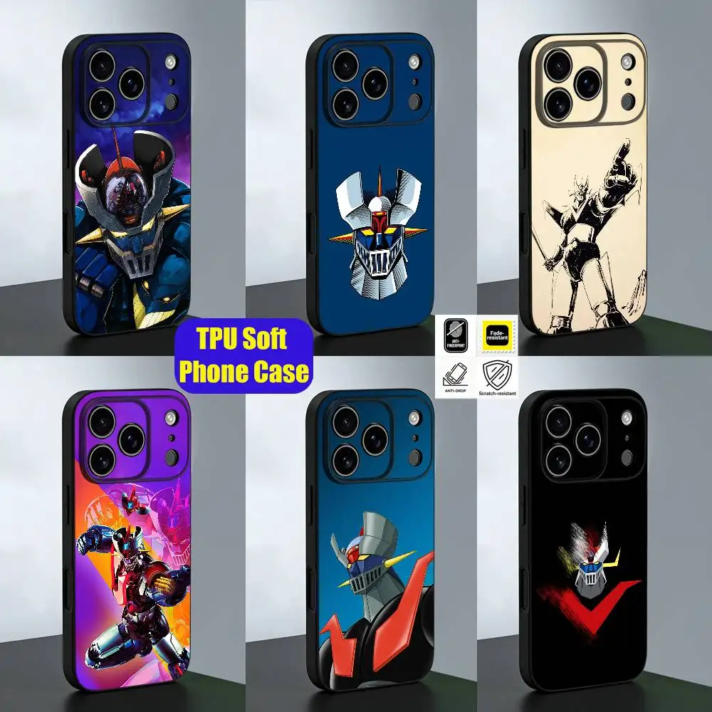 

For M-Mazinger Z Robot Phone Case iPhone 13,16,12,14,15,11,17,Pro,Max,Plus,E,Air,Mini Custom Silicone Cover