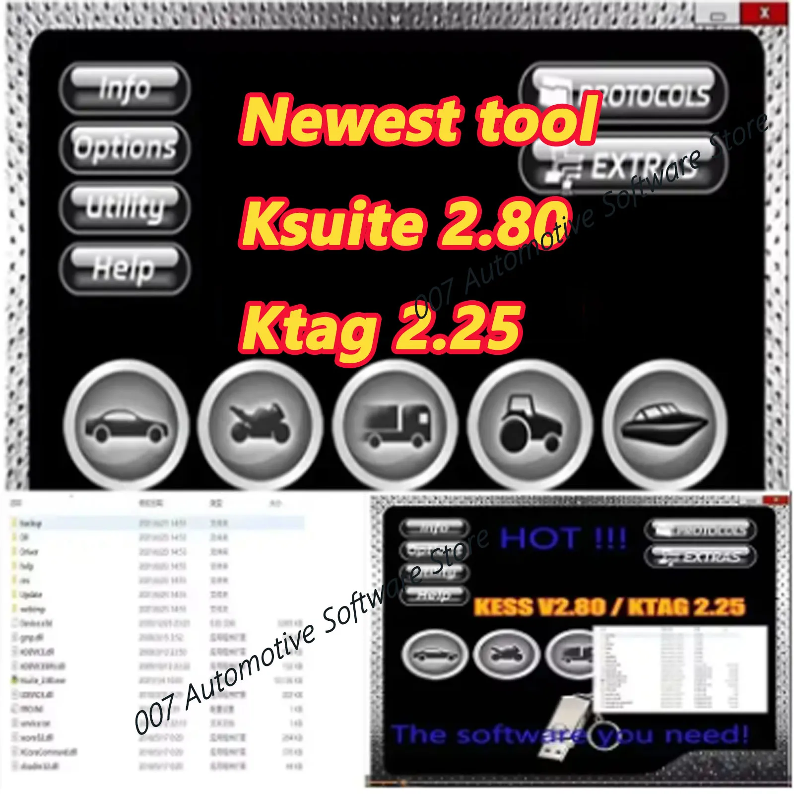 2025 Newest Ksuite 2.80 Software for Kess V5.017 ECU Programmer Ktag 2.25 Chip Tuning Tool - ECU Programming And Tuning Solution