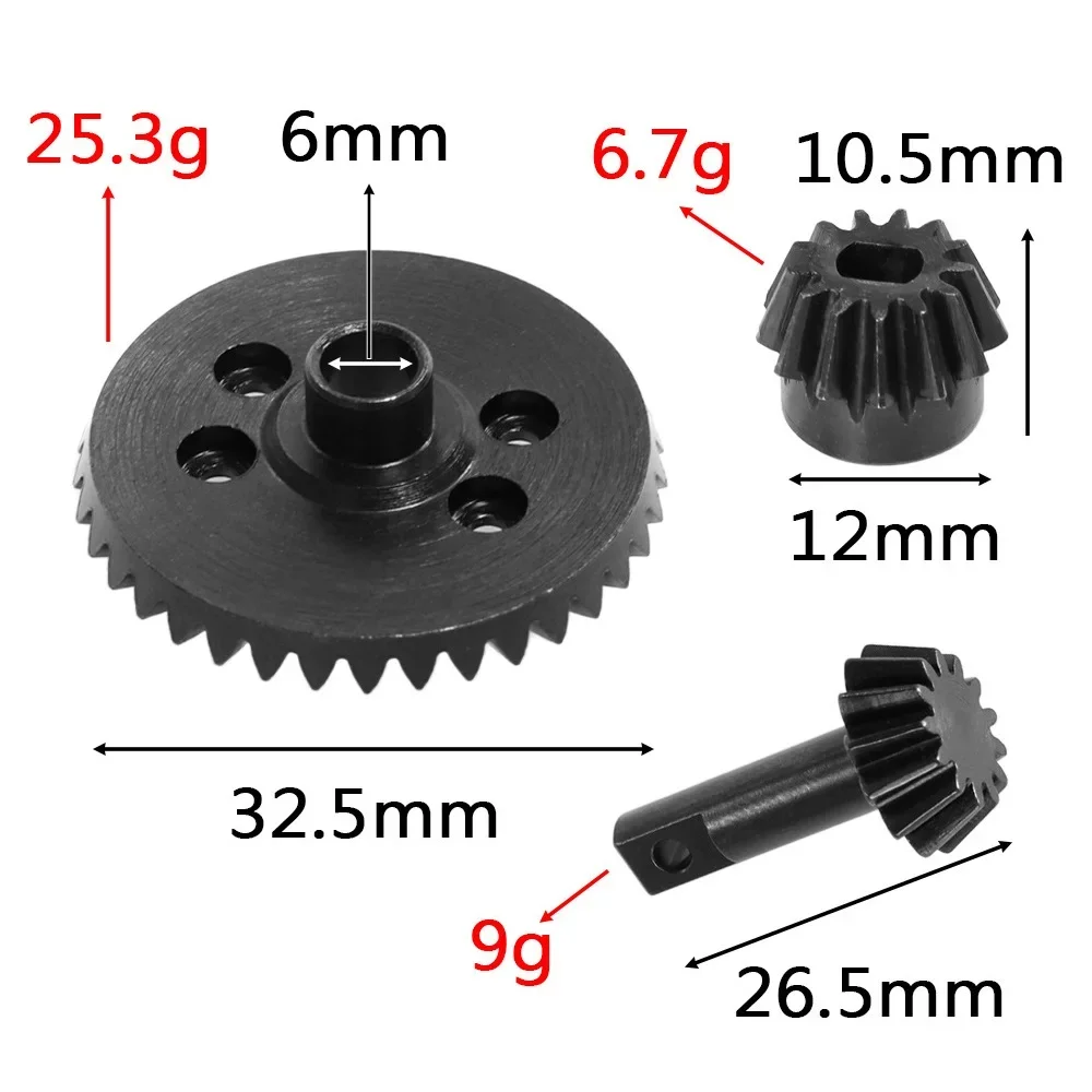 Zestaw stalowych kół zębatych różnicowych 6882 5379 do Traxxas Slash 4x4 Stampede Rustler HQ727 1/10 RC Car Upgrade Parts