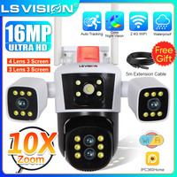 LS VISION 8K 16MP WiFi Camera 10X Zoom Wireless IP Camera 360° PTZ CCTV Outdoor Surveillance Cameras Night Vision IPC360 Home