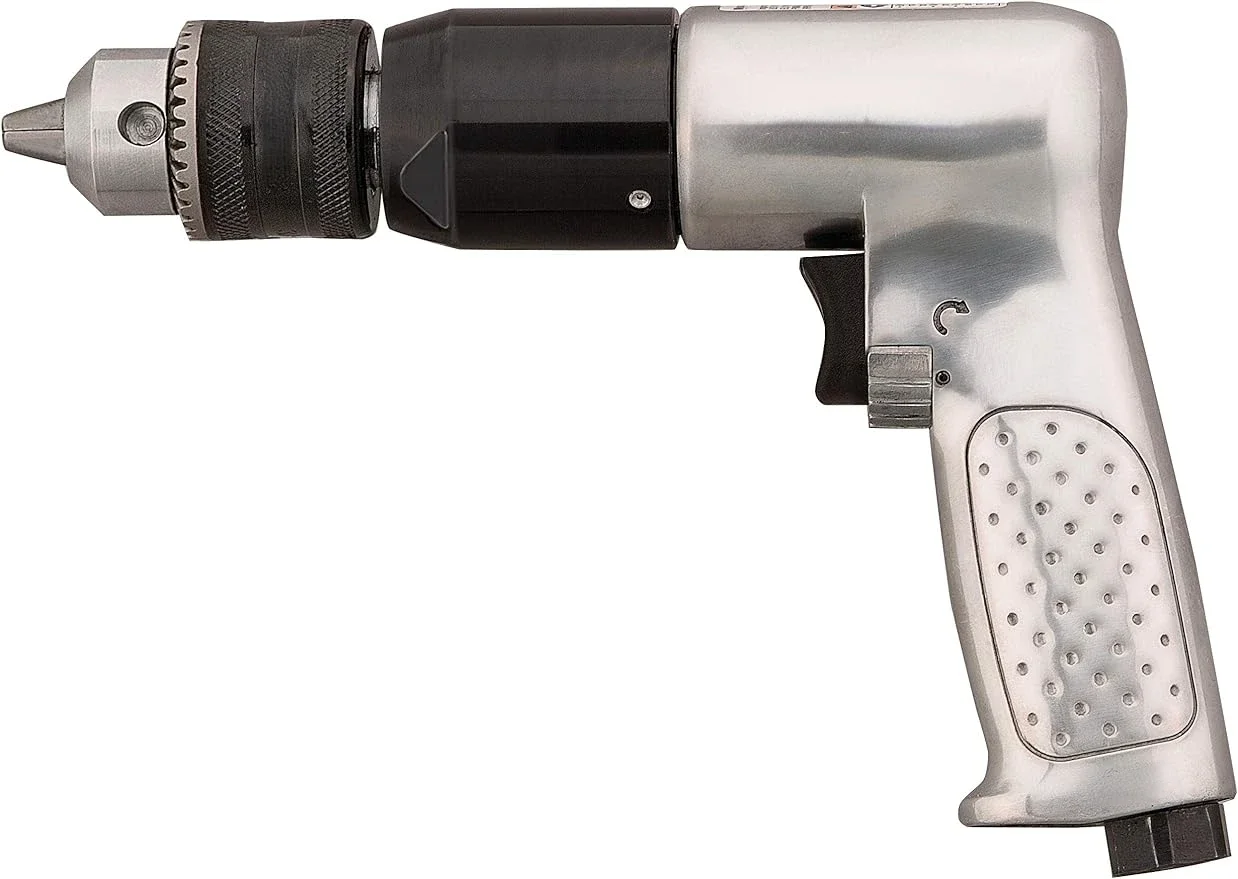 Ingersoll Rand 7803RA 1/2” Reversible Pneumatic Air Drill, Heavy Duty, 400 RPM, Variable Speed Throttle, 5HP Motor