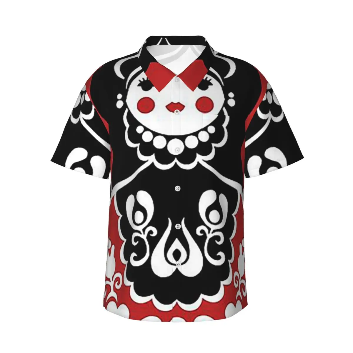 

Matryoshka Men's Shirts Hawaiian Short Sleeve Shirt Casual Lapel Tops for Summer Beach