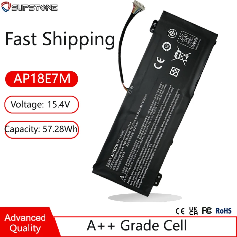 AP18E7M Laptop Battery For Acer Nitro AN515-43 AN517-51 AN715-74G,CN314 CC314 PH317-53 PH315-52 N17C2 N18C3 N20C1 N21H3 AP18E8M