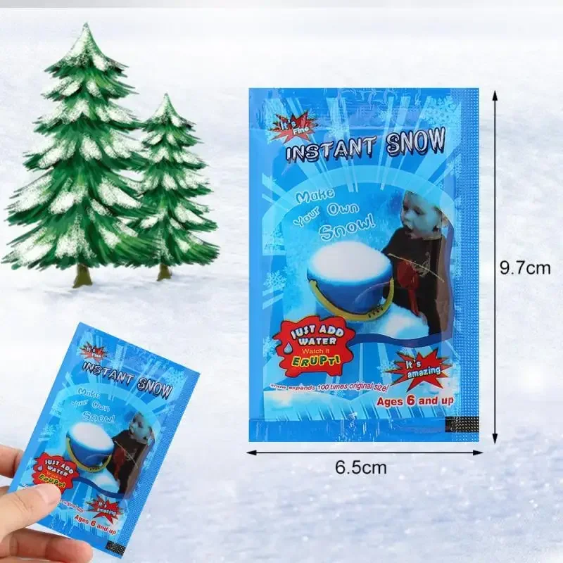 1 saco de neve artificial decoração de festa de natal flocos de neve falsos adição instantânea para enchimento absorvente diy bola de neve mágica
